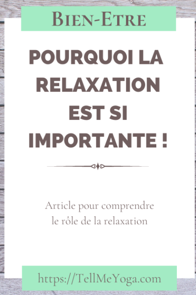 Blog 4 Tell Me Yoga - Relaxation